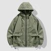 Chaqueta Impermeable con Capucha para Montañismo de Pareja 2024 para Hombres y Mujeres, Chaqueta Cortavientos Versátil de Moda Estilo Montaña para Exteriores