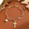 Pulseira de Pérola Estilo Minimalista da Moda para Mulheres, Versão Coreana, Versátil, Adequada para Estudantes, Melhores Amigas, Casais de Nicho, Joia de Pulseira