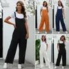 2024 Nuevo pantalón largo de tirantes casual retro para mujer europeo y americano transfronterizo de Amazon 1536