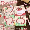 Notas Adhesivas con Forma de Manzana en Rojo, Notas Adhesivas Adhesivas para Oficina y Estudiantes, Notas Adhesivas Reutilizables