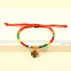 Pulsera de Hilo Rojo Estilo Nuevo Festival del Bote del Dragón, Pulsera Trenzada Colorida Año del Caballo, Pulsera de Hilo Rojo Tejida a Mano que No se Desvanece, Al por Mayor en Stock