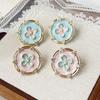 Novos Brincos de Flor em Esmalte com Agulhas de Prata 925, Design de Franja, Temperamento Fresco e Doce, Estilo Francês de Alta Qualidade para Primavera e Verão