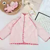 Jacket Quilted Grossa Casual Uniforme Escolar Outono Inverno Crianças Menina Mágica Casaco Base de Algodão Grossa à Prova de Vento Bebê