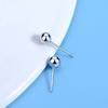 Qiaolanxuan Plata de Ley Imitación S925 Modelo Femenino Estudiante Simple Hecho a Mano Brillante Pendientes de Perlas Redondas Joyería para Hueso de Oreja Bean Venta al por Mayor