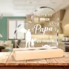 Decoração de Mesa Dia dos Namorados Amor com Base de Madeira Acrílico Transparente Dia dos Pais Ornamentos