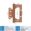 Cojinete de Bisagra de Acero Inoxidable 4 pulgadas 5 pulgadas para Puertas de Madera, Bisagra de No Apertura, Bisagra Plegable, Cadena de Suministro