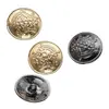 Botões Metálicos Embotados Estilo Britânico para Suéteres e Casacos, Botões Decorativos Costurados à Mão com Toque de Luxo, Acessórios de Roupas para DIY