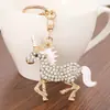 Llavero Creativo de Unicornio de Diamantes, Colgante Personalizado para Llavero de Coche de Pony, Accesorios para Bolsos, Múltiples Colores a Elegir