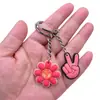 Chaveiro de Borracha Macia em PVC Amor e Paz Pingente de Bolsa Pequeno Presente Chaveiro Acessórios para Joias DIY Transfronteiriço Em Estoque