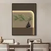 Pintura decorativa para caixa de medidor de energia estilo wabi-sabi, sem necessidade de furar, para cobrir a caixa do disjuntor principal, estilo vertical, adequada para pendurar na sala de jantar
