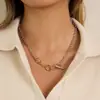 Colar com Fecho Tipo Clasp de Aço Inoxidável Jieding Design de Nicho Joia Popular Transfronteiriça Corrente Cubana de Luxo Leve Titânio Aço Europeu e Americano