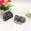 Spot atacado série de Natal xadrez floco de neve mini fivela porta-moedas bolsa de mão pequena feminina atacado