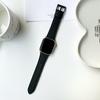 Adecuado para Apple iWatch de las Generaciones 10 y 11, Correa de Cuero Genuino con Patrón de Lichi de Color Sólido, Huawei Fit4 Gt, Pulsera Xiaomi