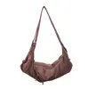 Bolsa tote de camurça vintage estilo coreano com alça dupla para mulheres, bolsa de ombro e transversal versátil de grande capacidade para o dia a dia