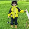 Conjunto de invierno de dos piezas para niño: Chamarra cortavientos acolchada con capucha estilo coreano para niños, atuendo elegante y genial para bebés y niños mayores