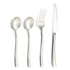 Conjunto de talheres de comida ocidental de aço inoxidável da série French Moonlight, faca e garfo para bife, colher, faca e garfo para comida ocidental, logotipo para impressão