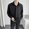 Camisa Negra Hombre Sense Camisa de Manga Larga 2022 Primavera Nuevo Llegada Camisa Blanca Hombre Estilo Ligeramente Maduro Camisa de Hombre Versátil