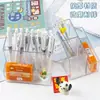 Ins-style Transparente Acrílico Três Grade Caneta Recipiente Simples de Alto Valor Escritório Desktop Estudante Armazenamento Multifuncional Caixa