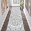 Alfombra de Pasillo Persa Transfronteriza Amazon Estilo Étnico Retro Felpudo para Puerta de Entrada Alfombra para Sala de Estar Resistente a Manchas Lista para la Venta