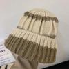 Gorro de Lana Tejido para Niños Otoño e Invierno Tejido Grueso Combinable Cálido a Prueba de Frío Gorro con Puntera Protección para las Orejas Forro Polar Muestra Rostro Pequeño