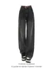 Jeans Wide Leg Marrom Maillard Feminino 2024 Novas Explosões Marrom Cintura Alta Emagrecedor Reta