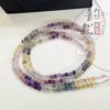 Color natural gradiente de fluorita facetada semiacabado pulsera diy collar clavícula color caramelo fluorita facetada cuentas sueltas