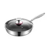 Suministro directo de fábrica wok de acero inoxidable 304 de panal de doble cara sartén de tres capas de acero sin recubrimiento que no se pega sartén con menos humo