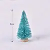 Árvore de Natal de pinha, acessórios para paisagem em miniatura, vários tamanhos e estilos, enfeites de PVC, decorações criativas e fofas para casa