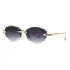 Comercio Exterior Transfronterizo Suministro Especial Gafas de Sol Redondas de Metal Estilo Retro Moderno Tendencia de Celebridades Europeas y Americanas Gafas de Sol Estilo Calle 9803