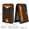 Titular de Tarjeta Magnética Anti-Skimming RFID Exclusivo de Comercio Exterior 11 Ranuras para Tarjetas Cartera Metálica Multifuncional para Hombre Titular de Tarjeta Titular de Identificación