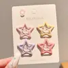 Pinza para el Cabello Rosa con Estrella para Niñas, Pinza Lateral para Flequillo, Pasador Pequeño, Accesorio para el Cabello de Bebé, Pinza Bb para el Cabello