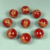 Cinnabar Cru Cristal Translúcido Areia Dourada Banhada Contas do Ano do Zodíaco Contas Soltas Acessórios Manuais DIY Atacado