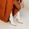Botines de tacón alto para mujer 2023 nuevo invierno forrados de felpa punta cuadrada pequeña botas finas tacones de aguja delgados coreanos