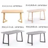 Juego de Mesa y Sillas Retro de Cuero con Cera para Cafetería Mesa y Sillas de Barra de Madera Maciza Cabina para Tienda de Té con Leche Sofá