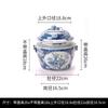 Jarrón de cerámica antiguo de ciruela helada azul y flor, maceta de cerámica de estilo chino, adorno decorativo para sala de estar, pasillo, maceta de cerámica para arreglos florales