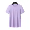 Camiseta de verano de seda helada para pareja, cuello redondo, secado rápido, cómoda y transpirable, adecuada para correr y deportes, manga corta, venta directa de fábrica, admite envío directo