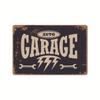 2024 Novo Logotipo Americano de Metal Estanho de Garagem Estilo Industrial Parede de Fundo para Oficina Automotiva Pintura Decorativa Suspensa Sem Moldura