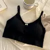 Roupa íntima para adolescentes para o período de desenvolvimento, regata esportiva estudantil, sem fio, costas bonitas, sem alças, bojo fixo de peça única, sutiã de alça fina