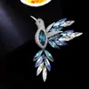 Nova Entrada Broche de Pássaro de Cristal de Luxo High-end Design de Nicho Feminino Senso Exquisito Moda Acessórios para Casaco Terno Corsage