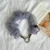 Goma para el pelo plisada de malla con lunares de burbuja, correa de muñeca, cordón para teléfono, bolsa fresca y versátil, llavero para coche