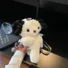 Mochila de Pelúcia Fofa para Crianças, Estilo Celebridade da Internet de Desenho Animado, Bolsa Transversal Adorável para Meninas Pequenas, Macia e Versátil para Passeios de Outono e Inverno
