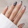 Unhas Usáveis Estilo Europeu e Americano com Degradê Floral, Cor Sólida, Realçadoras da Pele, Sensação de Alto Padrão, Adesivos de Unhas Postiças Usáveis, Peças de Unhas Usáveis para Nail Art