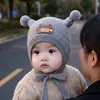 Gorro para bebé para primavera, otoño e invierno, gorro con protección para las orejas para niños y niñas, adecuado para recién nacidos e infantes, gorro de punto cálido y a prueba de viento