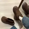 Botas Birkenstock de suela gruesa para mujer, botas de nieve forradas de felpa para mujer, estilo nuevo 2026, botines retro de invierno, botas de nieve cálidas, botas de algodón