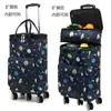 Bolsa de carrito retráctil bolsa de compras de supermercado plegable portátil Carrito de compras de rueda universal compras de comestibles carrito de arrastre para el hogar camping