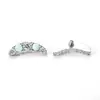 Pendientes de Titanio F136 con Cinco Filas de Circonita, Tachuelas para Cartílago del Oído, Joyería para Piercings de Aleación de Titanio G23, Tachuelas para Canal Auditivo, Tachuelas para Labios