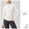 Novo Top Pilates Yoga Slim Fit Transfronteiriço com Mangas Longas e Meio Zíper, Peça de Roupa de Alto Padrão para Esportes e Fitness