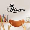 Pegatinas Negras de Princesa Corona Transfronterizas Amazon Decoración de Habitación de Niña Pegatinas de Diseño de Dormitorio Pegatinas de Pared Autoadhesivas