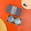 Estilo japonês cerâmica tigela casual presente conjunto pintado à mão Tigela caixa de presente azul e branco porcelana tigela cerâmica louça atividade presente