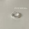 Anillo Onihan S925 de plata esterlina con diseño minimalista de Corea del Sur, estilo frío y simple de doble capa para mujeres de nicho.